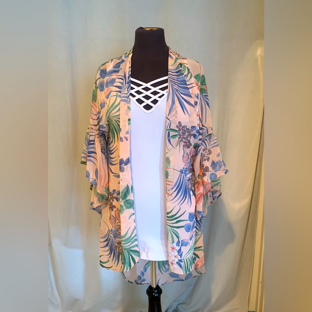 Sheer pink Kimono